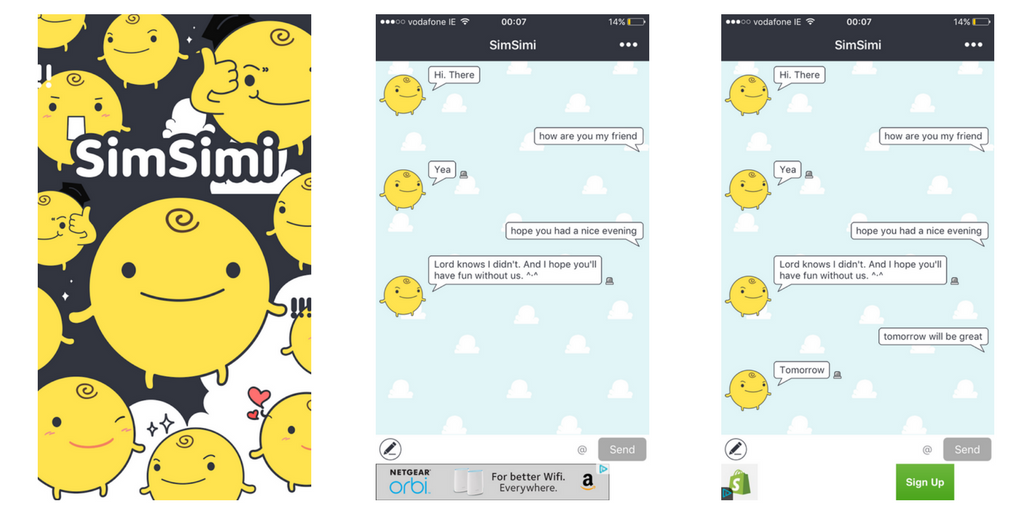 Simsimi app on ipad- wen ur bored just talk to tis~