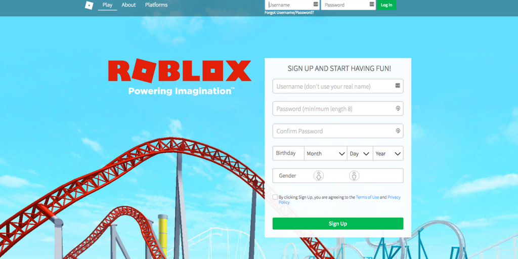 Login Page To Roblox