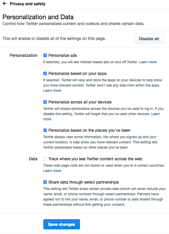 Twitter Privacy Policy 