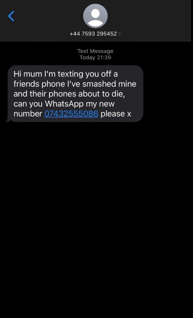 Hi Mum & Dad WhatsApp Scam